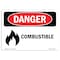 Signmission OSHA Danger Sign, 7" Height, 10" Width, Rigid Plastic, Combustible, Landscape, L-2001 OS-DS-P-710-L-2001 - alternate 1